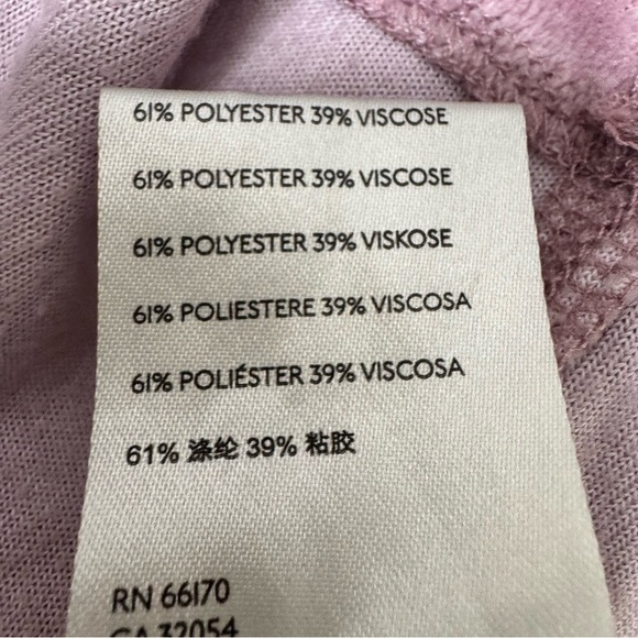 Free People Valerie Mauve Velvet Oversized Tee Size Small - Picture 9 of 10